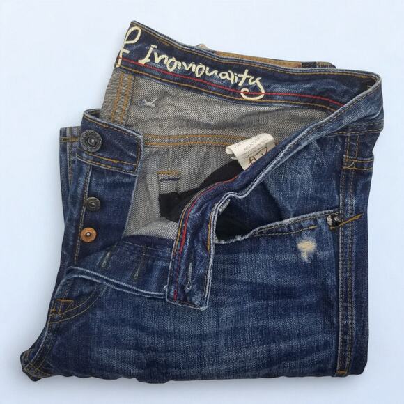 CULT OF INDIVIDUALITY JEANS Trysten Bootcut Button Fly Distressed W36 L34 - Picture 3 of 11